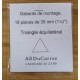 Gabarit triangle 60° plastique 1-1/2"