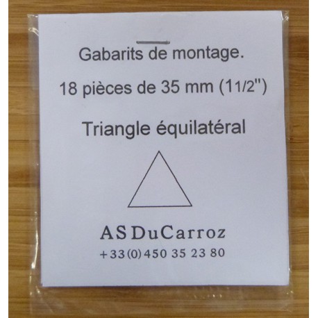 Gabarit triangle 60° plastique 1-1/2"