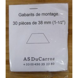 Gabarit demi-hexagone plastique 1-1/2"