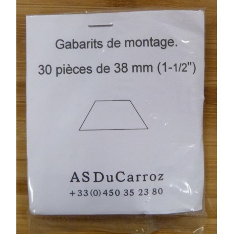 Gabarit demi-hexagone plastique 1-1/2"