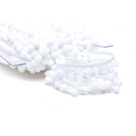 Galon Pompon 18 mm blanc