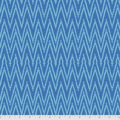 Beaded Zig Zag - Blue