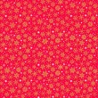 Snowflake Gold on Red