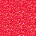 Snowflake Gold on Red