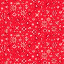 Scandi Snowflakes cram on red