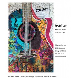 Guitar Collage Pattern by Laura Heine